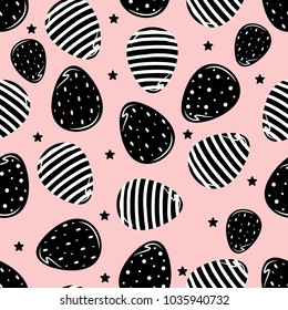 Easter eggs seamless pattern.