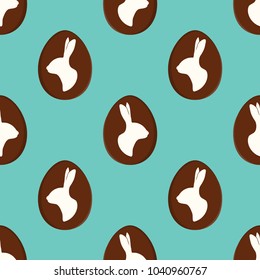 Easter eggs seamless pattern. 