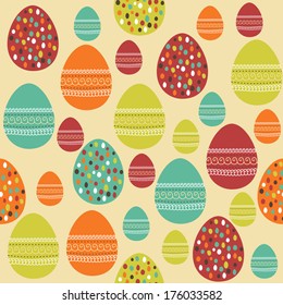 Easter eggs seamless pattern