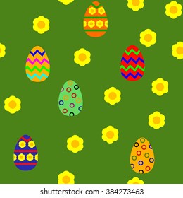 easter eggs, seamless pattern