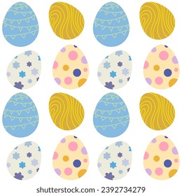 easter eggs seamless pattern background.