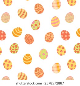 Easter eggs seamless pattern. Easter  background. Vector illustration