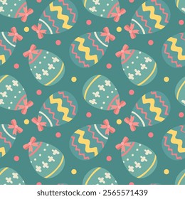 Easter eggs, seamless pattern, for design of fabric packaging, vector