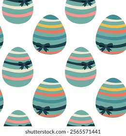 Easter eggs, seamless pattern, for design of fabric packaging, vector