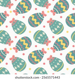 Easter eggs, seamless pattern, for design of fabric packaging, vector