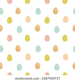 Easter eggs Seamless pattern, different eggs pattern