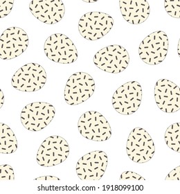 Easter eggs seamless pattern. Holiday background - trendy design. Vector illustration