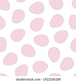 Easter eggs seamless pattern. Holiday background - delicate design. Vector illustration