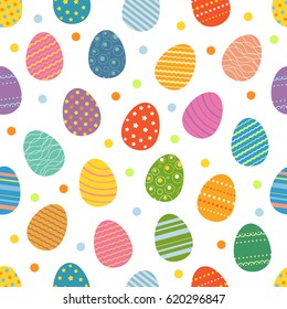 Easter eggs seamless pattern. Easter eggs for Easter holidays design concept