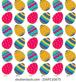 Easter eggs. Seamless pattern. Modern colorful design