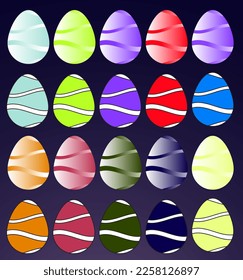 easter eggs seamless pattern pack