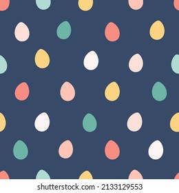 Easter eggs seamless pattern. Painted eggs. Happy Easter. Vector illustration