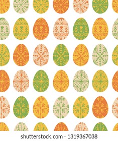 easter eggs seamless pattern. pysanky ukrainian style