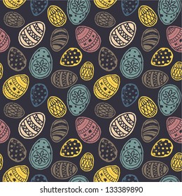 Easter Eggs Seamless Pattern Repeat