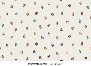 Easter Eggs Seamless Pattern. Repetitive Vector Illustration Of Various Coloured Easter Eggs. Happy Easter Texture. EPS 10.