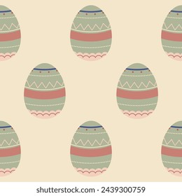 Easter eggs seamless pattern, Easter symbol, decorative vector elements, Easter eggs simple pattern