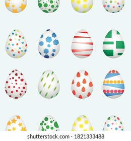 easter eggs, seamless pattern, vector illustration