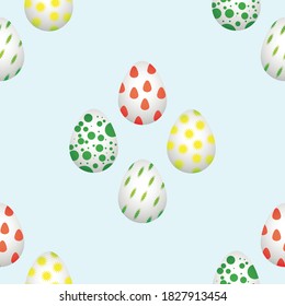 easter eggs, seamless pattern, vector illustration