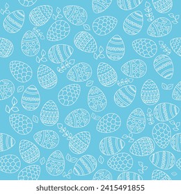 Easter Eggs seamless pattern. Vector illustration