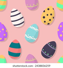Easter eggs. Seamless pattern. Vector illustration