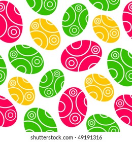 Easter eggs seamless pattern. Vector illustration
