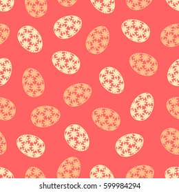 Easter eggs seamless vector pattern