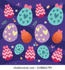 fondo estacional de huevos de época