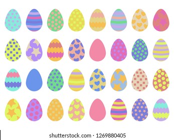 Easter eggs set.