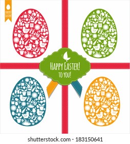 Easter eggs set.