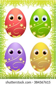 easter eggs set