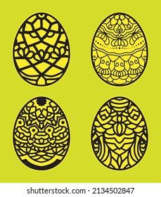 Easter eggs set doodle style.
Happy easter hand drawn.