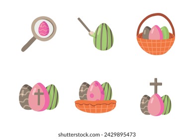 Huevos de Pascua en estilo garabato