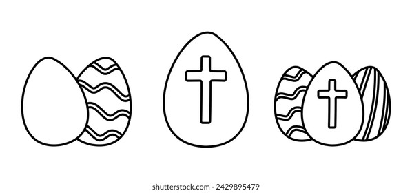 Huevos de Pascua en estilo garabato