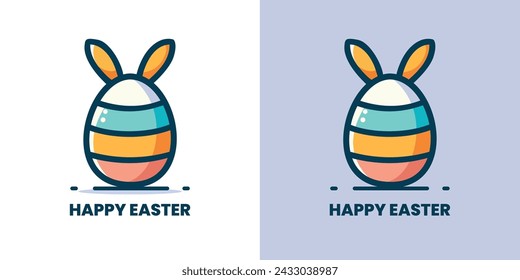 Easter eggs. Set of easter eggs. Flat style. Colored easter eggs vector 