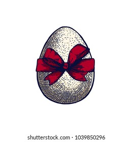 Easter eggs set hand drawn Isolated vector illustration. Gift egg. Universal templates for invitation or packaging. Engraving