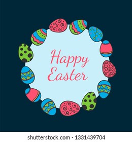 Easter eggs. Set of easter eggs. Happy Easter