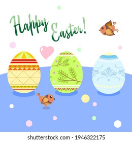 Easter eggs set. Happy Easter!