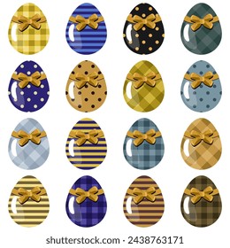 Huevos de Pascua sobre fondo blanco decoración arte de vacaciones aislado 