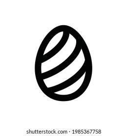 easter eggs set simple black icons on white background