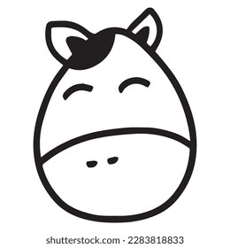 easter eggs set simple black icons on white background