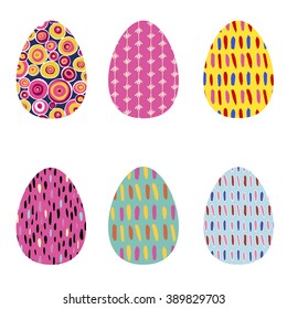 Easter eggs set. Vector