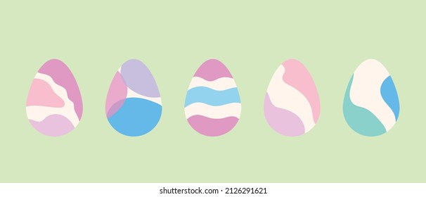 Easter eggs. Set of vector colorful easter eggs. Vector illustration for your easter posters.