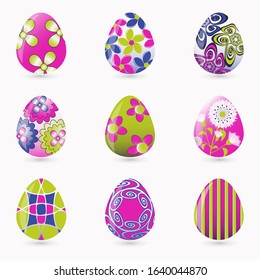 Easter eggs set. Vector easter illustration