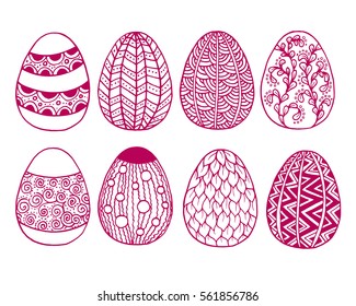 Easter eggs set - vector Illustration