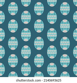 Easter Eggs. Set of vector illustrations in watercolor style. Colored Easter eggs.