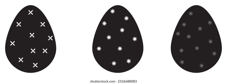 Easter eggs set. Vector  set of eggs with ornament design eps 10