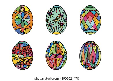 Easter eggs set. Vector stock illustration eps10. 