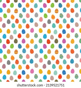 Easter eggs silhouettes seamless pattern. Easter eggs for Easter holidays design 