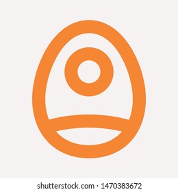 easter eggs simple icon isolated sign symbol vector illustration - vector  