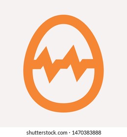 easter eggs simple icon isolated sign symbol vector illustration - vector  